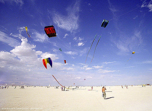 cerf-volants - burning man, department of tethered aviation, flying, kites