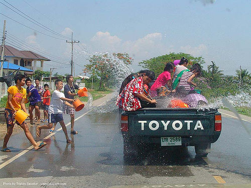 เชียงใหม่ - chiang mai - สงกรานต์ - songkran festival (thai new year) - thailand, buckets, chiang mai, children, kids, pickup truck, soaked, songkran, thai new year, thailand, wet, สงกรานต์, เชียงใหม่