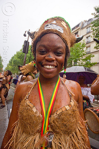 choukaj at the carnaval tropical de paris, bra, caribbean, carnaval tropical, choukaj, costumes, creole, créole, dancing, guadeloupe, hat, indigenous culture, parade, traditional, tribal, west indies, woman