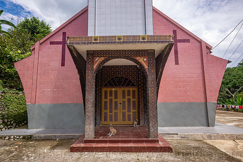 church in tana toraja, church, dog, pa'tedong, sulawesi, tana toraja