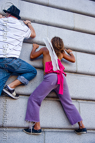 climbing a wall, climbing, lovevolution, man, rock climbers, woman