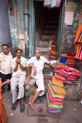 cloth store - bazar - delhi (india), bazar, cloth, clothing store, delhi, men, street market, street seller