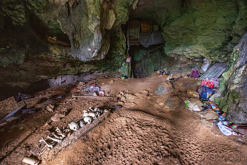 coffins and bones - kete-kesu traditional toraja burial site, cemetery, grave, graveyard, human bones, human skulls, kete kesu burial site, liang, tana toraja, tomb