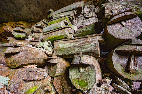 coffins in lumiang cave - sagada (philippines), burial cave, burial site, cemetery, coffins, grave, lumiang cave, natural cave, sagada, tomb