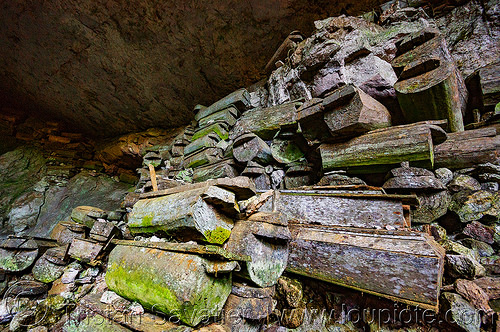 coffins in lumiang cave - sagada (philippines), burial cave, burial site, cemetery, coffins, grave, lumiang cave, natural cave, sagada, tomb