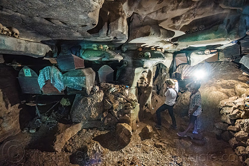 coffins in natural cave - londa - toraja cave burial site, burial site, cemetery, coffins, grave, graveyard, liang, londa burial cave, londa cave, man, tana toraja, tomb