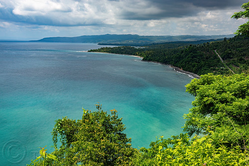 costal landscape in eastern sulawesi, coast, forest, sea