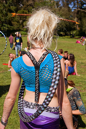 cressie mae with collapsible hoop, bay to breakers, cressie mae, hula hoop, street party, woman