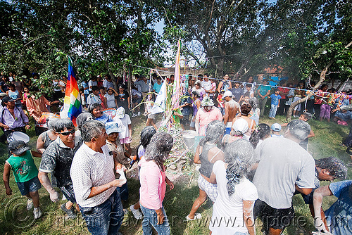 crowd celebrating carnaval - carnival in jujuy capital (argentina), andean carnival, apacheta, argentina, carnaval de la quebrada, crowd, jujuy capital, noroeste argentino, pachamama, san salvador de jujuy