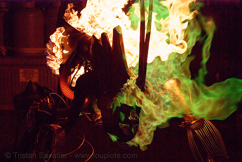 crucible fire arts festival 2007 (oakland, california), burning, fire art, orion fredericks