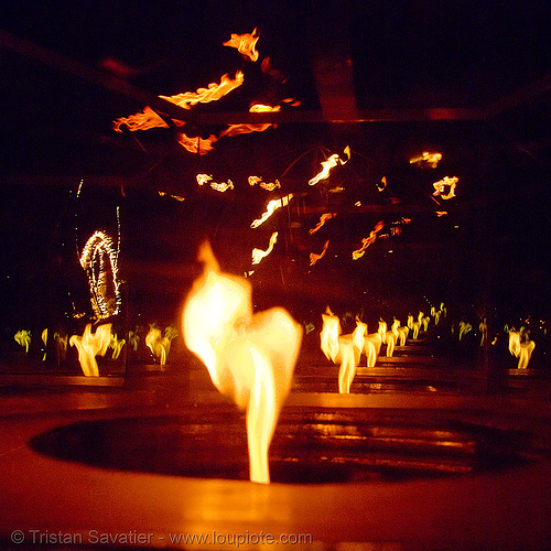 crucible fire arts festival 2007 (oakland, california), burning, fire art, kaleidoscope, lantern