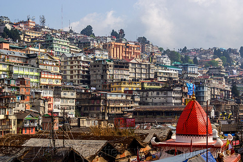 darjeeling cityscape (india), buildings, city, cityscape, darjeeling, hill, houses, india