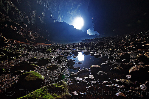 deer cave - mulu (borneo), backlight, borneo, cave mouth, caving, deer cave, gunung mulu national park, malaysia, natural cave, pebbles, spelunking