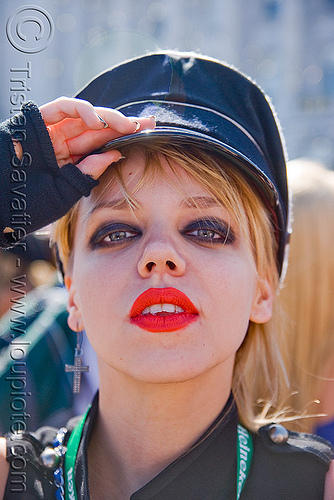 dj loli - loliland, cap, dj loli, loliland, lovevolution, makeup, red lipstick, woman