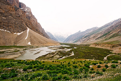 drass river - drass valley - leh to srinagar road - kashmir, dras valley, drass river, drass valley, kashmir, mountain river, mountains, river bed, zoji la, zoji pass, zojila pass