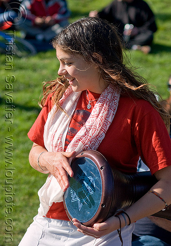 drummer girl - ahbra - golden gate park (san francisco), ahbra, djembe drum, drummer, woman