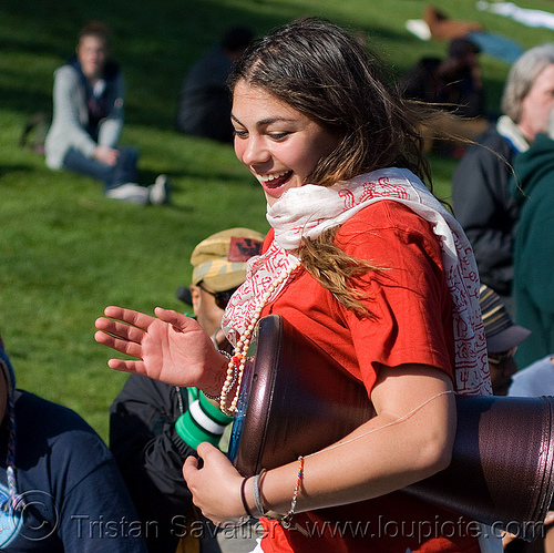 drummer girl - ahbra - golden gate park (san francisco), ahbra, djembe drum, drummer, woman