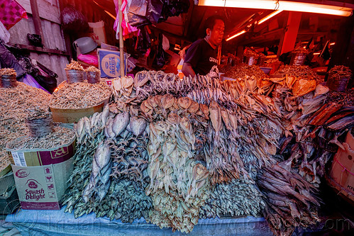 dry fish stand at rantepao market, bolu market, dry fish, fish market, pasar bolu, rantepao, tana toraja, woman