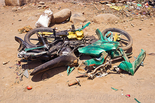 fatal motorcycle accident, broken, collision, crashed, honda supra, laying down, lombok, motorcycle accident, road crash, traffic crash, underbone motorcycle, wreck