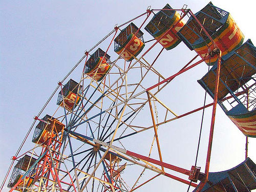 ferris wheel - thailand, fair, ferris wheel, river, songkran, tha ton, สงกรานต์