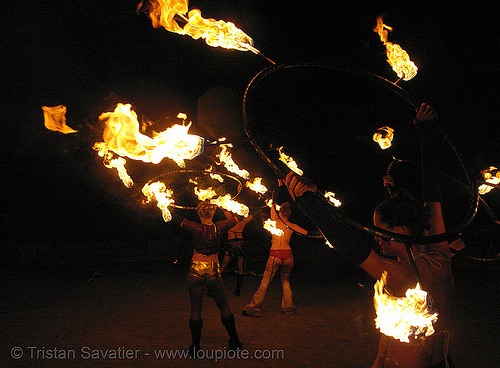 fire artists (bomtribe), fire dancer, fire dancing, fire hula hoop, fire performer, fire spinning, hula hooping, hula hoops, night, spinning fire