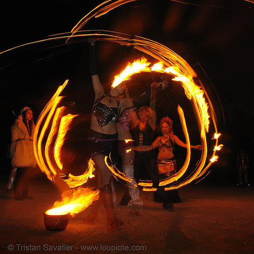 fire artists (bomtribe), fire dancer, fire dancing, fire hula hoop, fire performer, fire spinning, hula hooping, hula hoops, night, spinning fire