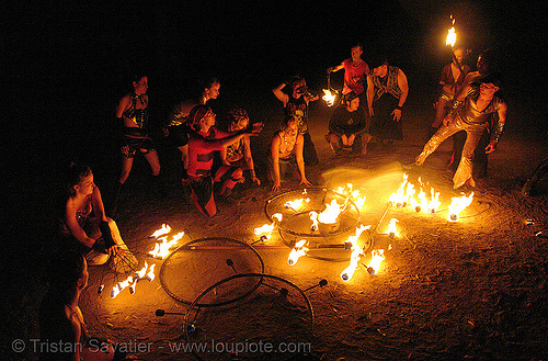 fire artists (bomtribe) - san francisco, fire dancer, fire dancing, fire hula hoop, fire performer, fire spinning, hula hooping, hula hoops, night, spinning fire