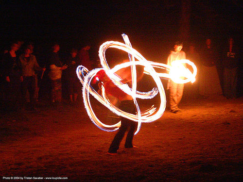 fire-dancer - rainbow gathering - hippie, fire dancer, fire dancing, fire performer, fire poi, fire spinning, hippie, night, spinning fire