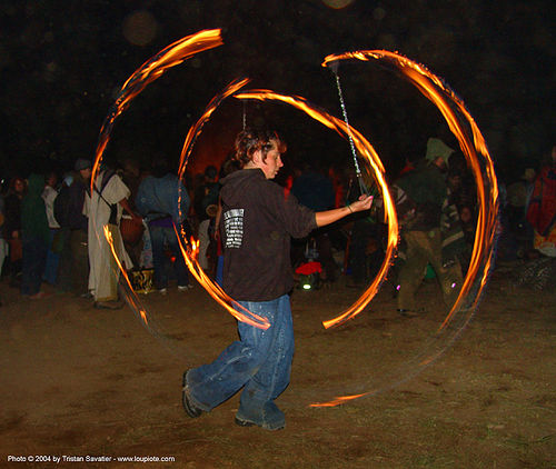 fire-dancer - rainbow gathering - hippie, fire dancer, fire dancing, fire performer, fire poi, fire spinning, hippie, night, spinning fire