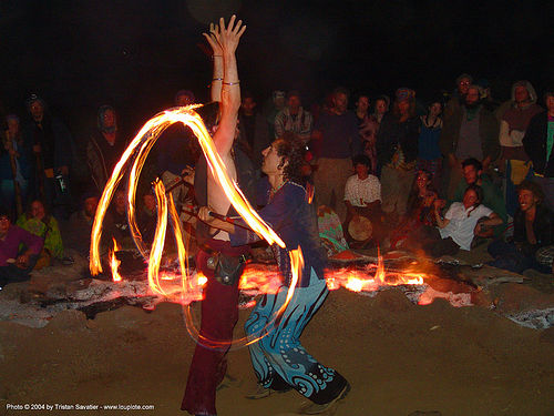 fire-dancer - rainbow gathering - hippie, fire dancer, fire dancing, fire performer, fire poi, fire spinning, hippie, night, spinning fire