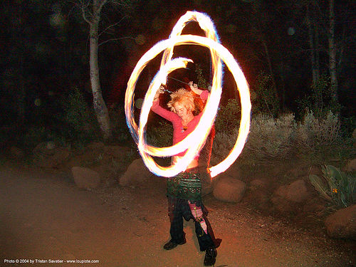 fire-dancer - rainbow gathering - hippie, fire dancer, fire dancing, fire performer, fire poi, fire spinning, hippie, night, spinning fire