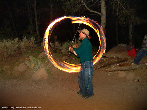 fire-dancer - rainbow gathering - hippie, fire dancer, fire dancing, fire performer, fire poi, fire spinning, hippie, night, spinning fire