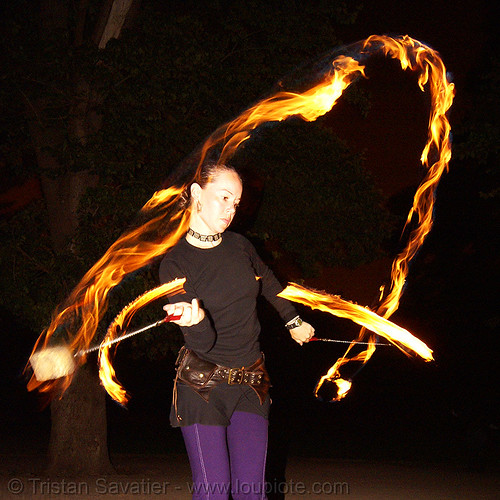 fire dancer (san francisco), fire dancer, fire dancing, fire performer, fire poi, fire spinning, night, spinning fire