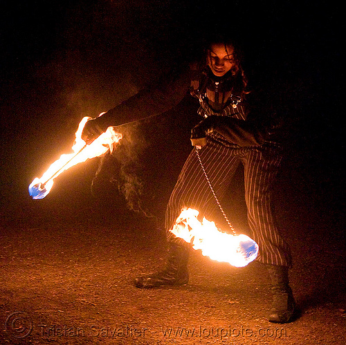 fire dancer (san francisco), fire dancer, fire dancing, fire performer, fire poi, fire spinning, night, spinning fire