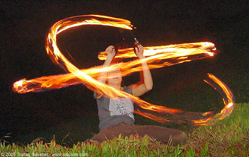 fire dancer (san francisco), fire dancer, fire dancing, fire performer, fire poi, fire spinning, night, spinning fire