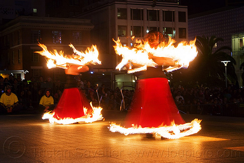 fire hoop dresses, fire dancer, fire dancing expo, fire dress, fire hoop dress, fire hoops, fire hula hoops, fire performer, fire spinning, night, spinning fire, temple of poi