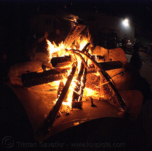 fire in the fire blossom firepit, fire blossom, fire pit