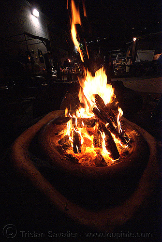 fire in the sea star firepit, fire