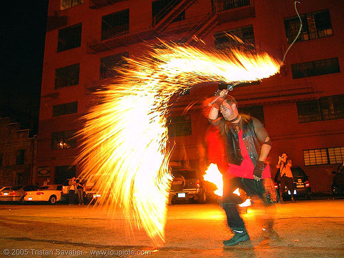 fire whip - fire performer (san francisco), fire dancer, fire dancing, fire performer, fire spinning, fire whip, night
