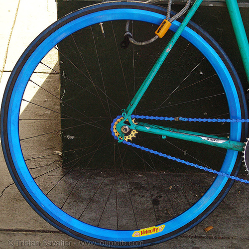 fixed gear bicycle wheel - fixie, bicycle wheel, blue, chain, fixed gear bike, fixie bike, track bike