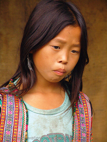 flower h'mong girl - vietnam, child, colorful, flower h'mong tribe, flower hmong, hill tribes, indigenous, kid, little girl, wonderful
