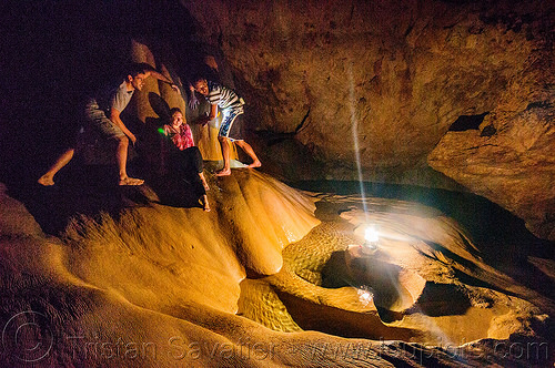 flowstone in sumaguing cave - sagada (philippines), cave formations, cavers, caving, concretions, flowstone, gours, natural cave, rimstone, sagada, speleothems, spelunkers, spelunking, sumaguing cave