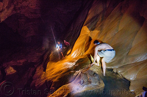 flowstone in sumaguing cave - sagada (philippines), cave formations, cavers, caving, concretions, flowstone, natural cave, sagada, speleothems, spelunkers, spelunking, sumaguing cave