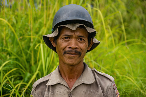 forest ranger in bada valley, bada valley, helmet, man, uniform