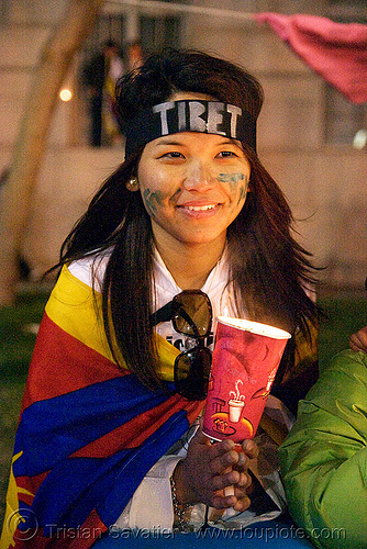 free tibet / anti-china protests (san francisco), anti-china, candle lights for human rights, candlelight vigil, child, cia, free tibet, kid, little girl, night, propaganda, protests, rally, tibetan independence