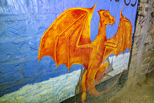 fresque du dragon - baptême des promotions de l'école des mines de paris - catacombes de paris - catacombs of paris (off-limit area), cave, clandestines, dragon, ecole des mines, illegal, mural, painting, street art, trespassing, underground quarry, école des mines