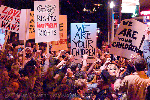 gay rights march - protest signs, castro, gay rights march, making of, milk march, movie, protest signs