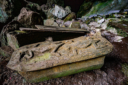 geckos carved on ancient coffin - lumiang cave - sagada (philippines), burial cave, burial site, cemetery, coffins, geckos, grave, lumiang cave, natural cave, sagada, tomb, wood carving