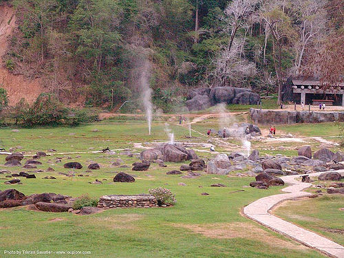 geysers - hot springs - doi pha hom pok national park - doi fang national park (thailand), doi fang national park, doi pha hom pok national park, geysers, hot springs