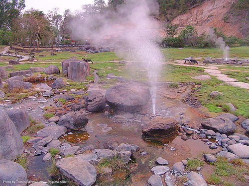 geysers - hot springs - doi pha hom pok national park - doi fang national park (thailand), doi fang national park, doi pha hom pok national park, geysers, hot springs, thailand